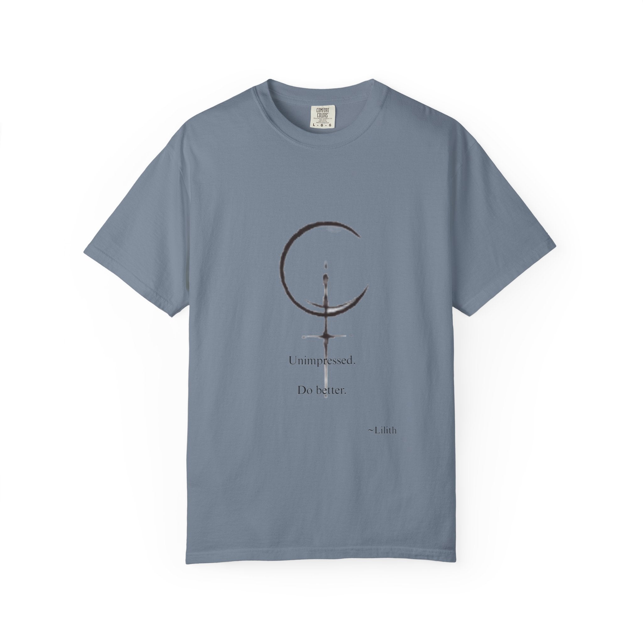 Unimpressed. Do Better. Minimalist Crescent Graphic T-Shirt