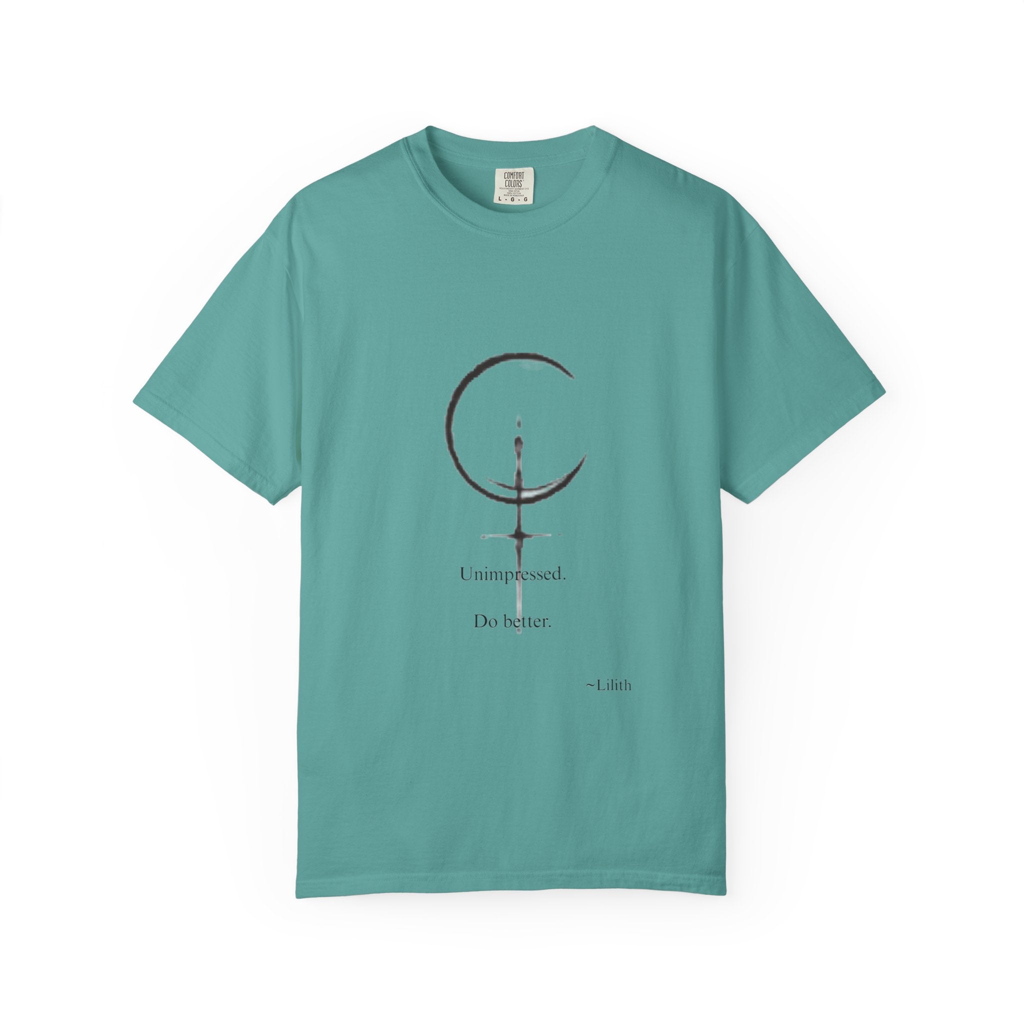 Unimpressed. Do Better. Minimalist Crescent Graphic T-Shirt