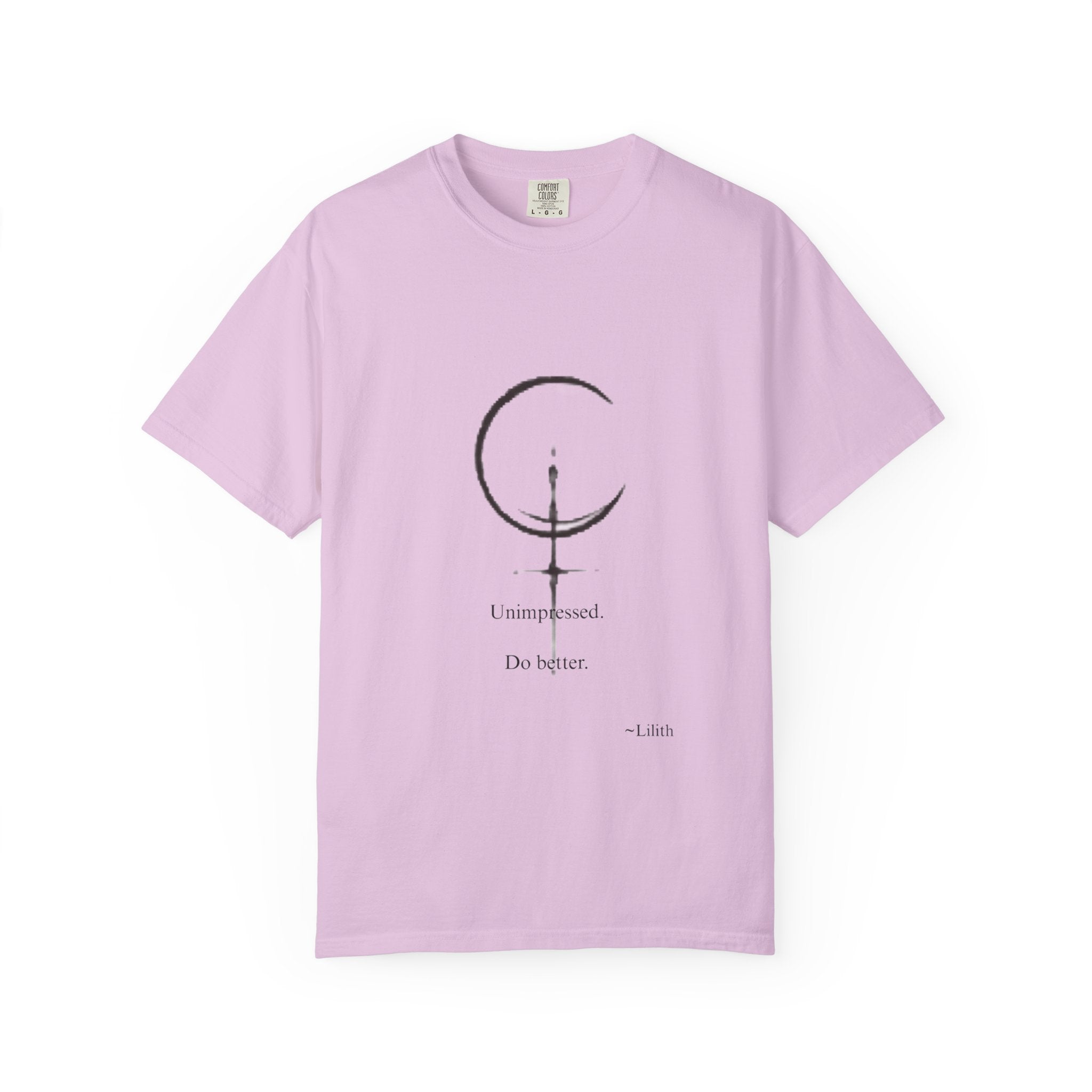 Unimpressed. Do Better. Minimalist Crescent Graphic T-Shirt