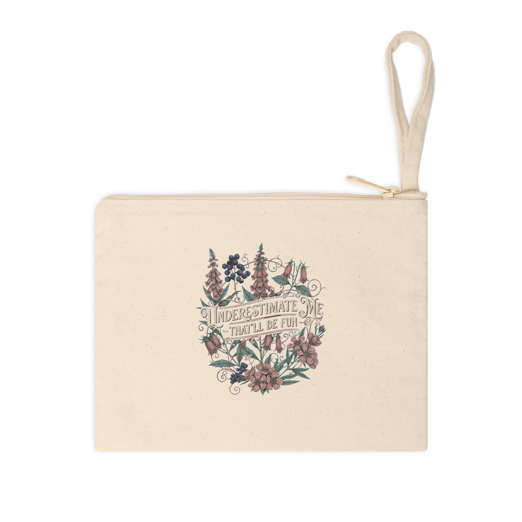 Underestimate Me Tote Bag - Feminist Poisonous Flowers Canvas Tote