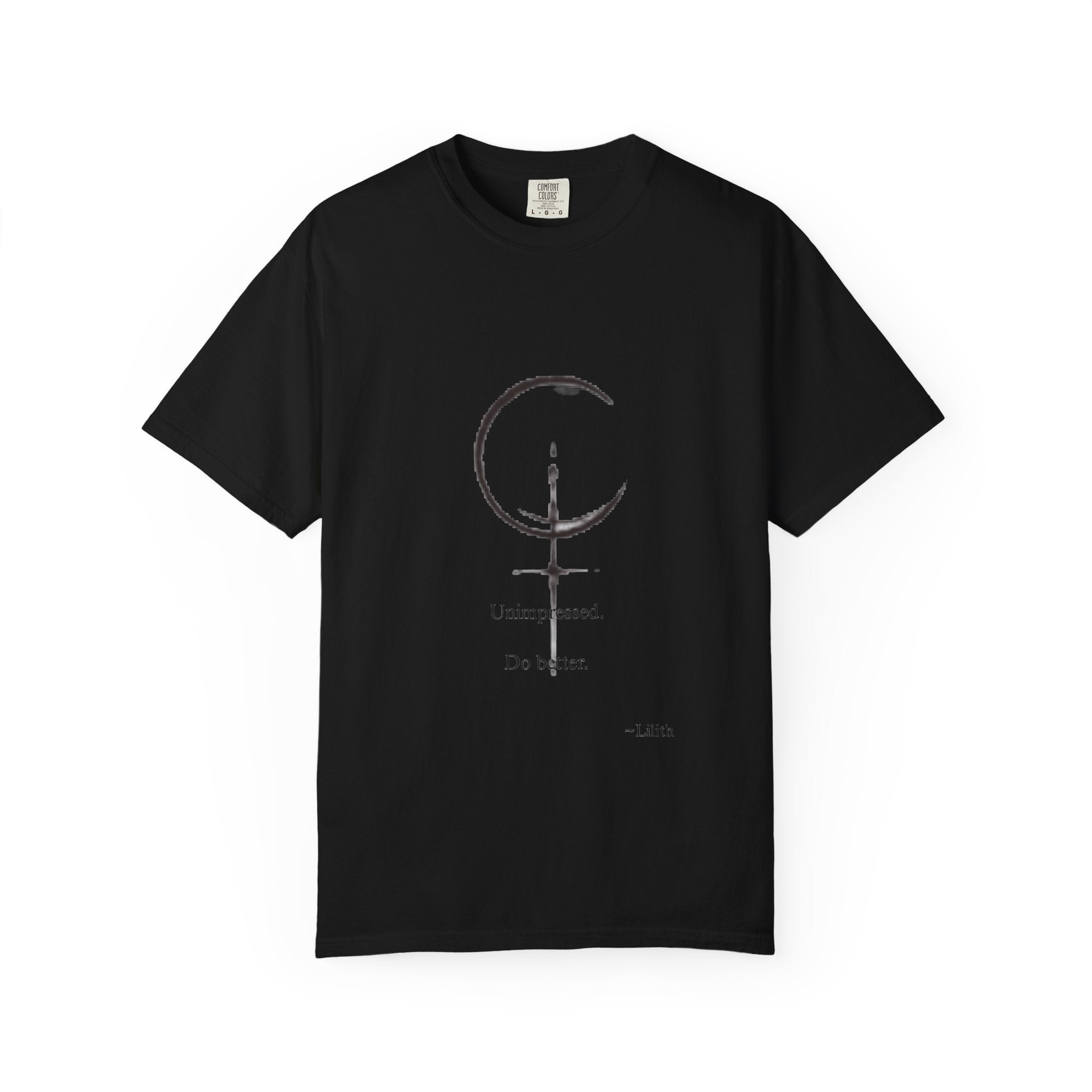 Unimpressed. Do Better. Minimalist Crescent Graphic T-Shirt