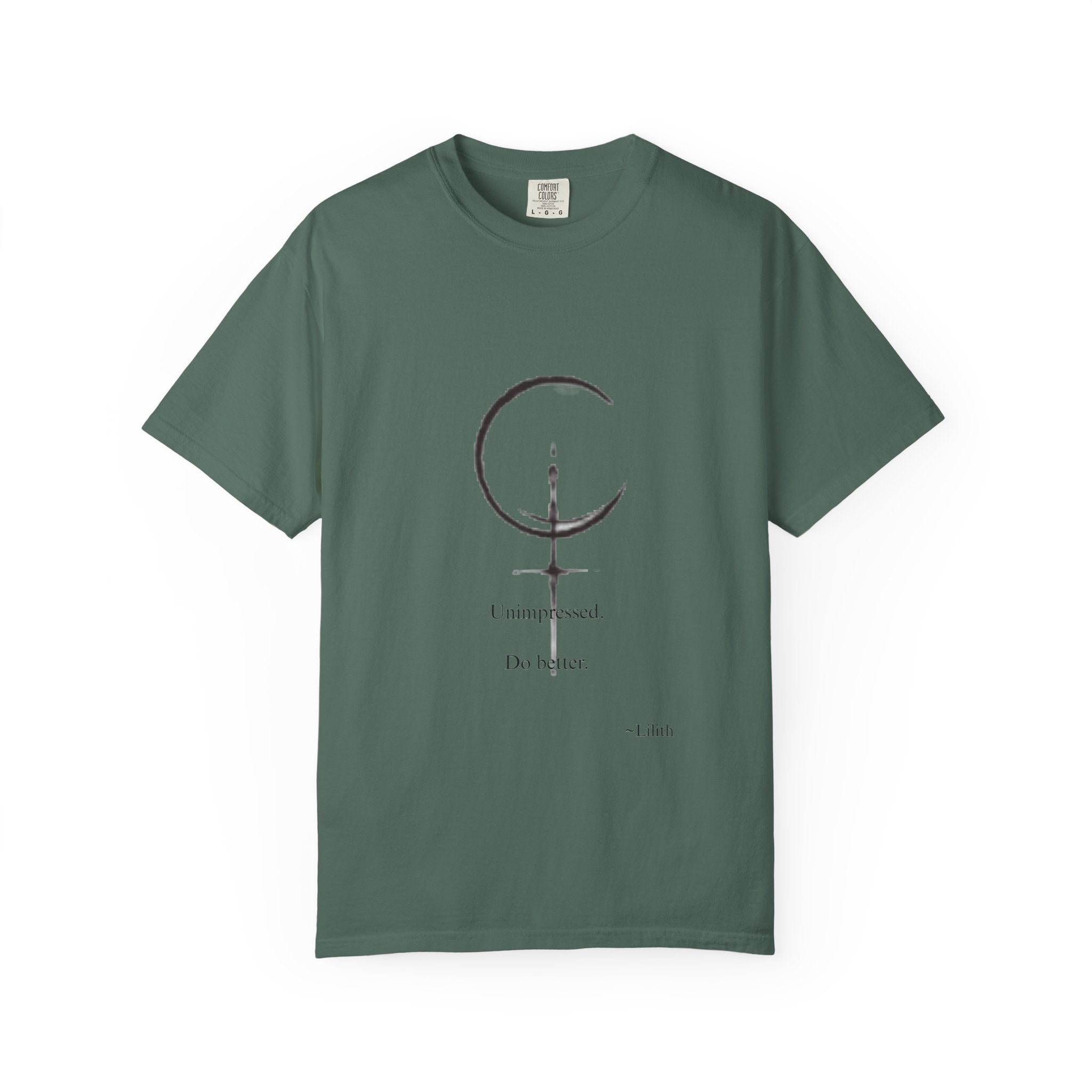 Unimpressed. Do Better. Minimalist Crescent Graphic T-Shirt