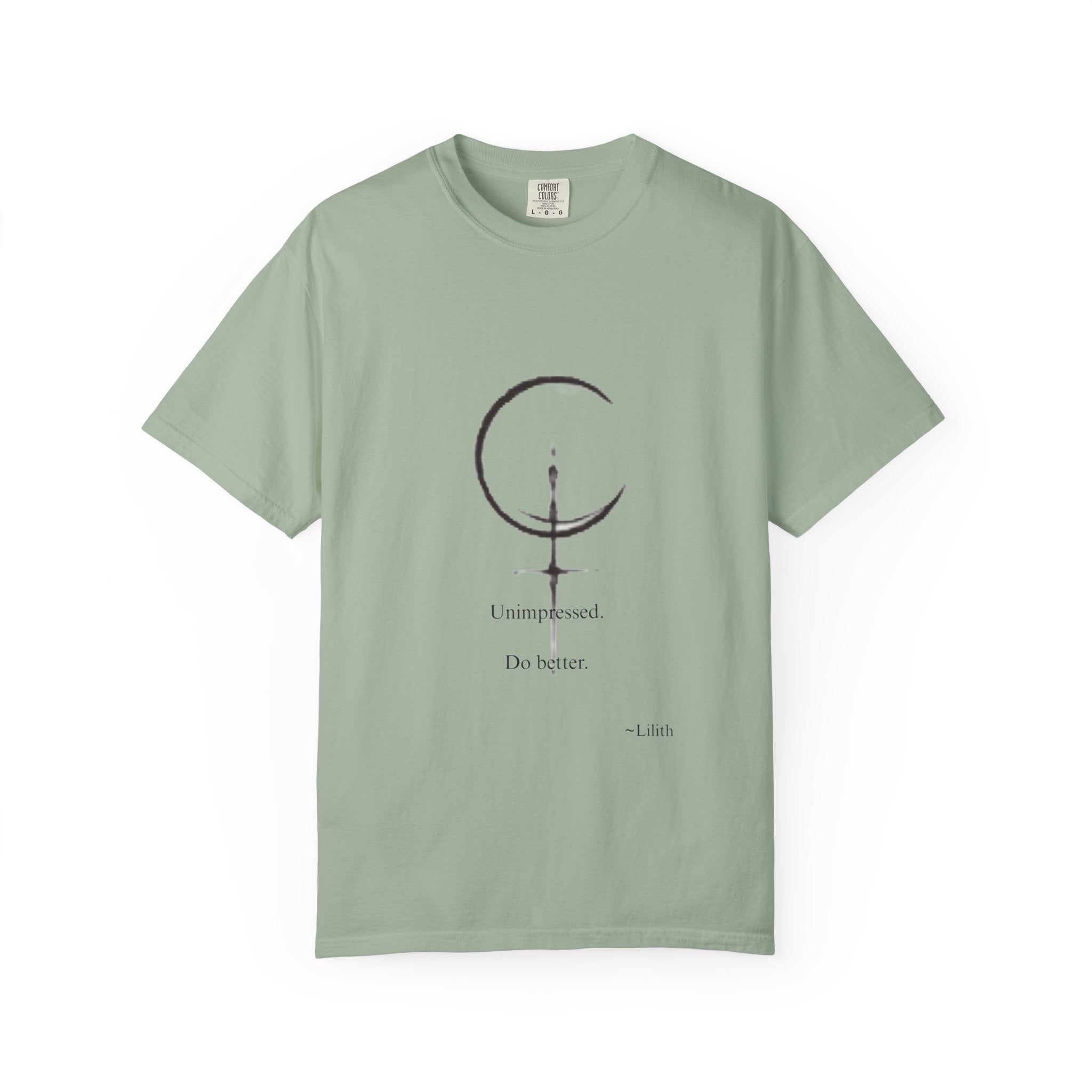 Unimpressed. Do Better. Minimalist Crescent Graphic T-Shirt