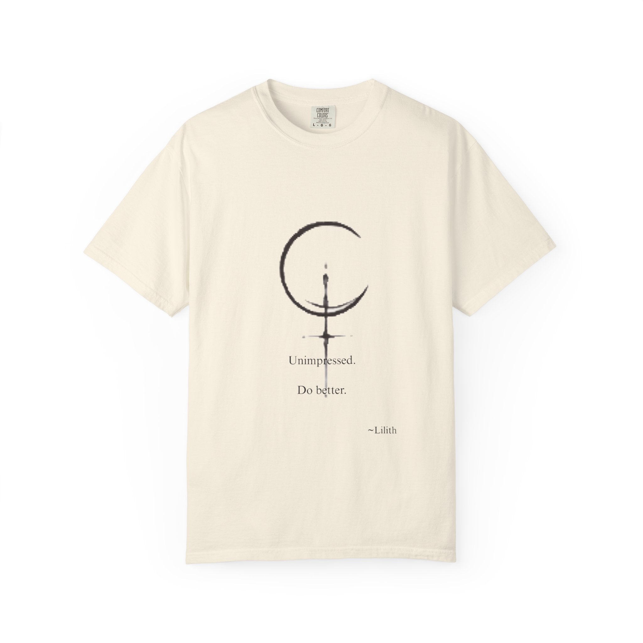 Unimpressed. Do Better. Minimalist Crescent Graphic T-Shirt